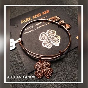 🆕Alex & Ani 4 Leaf Clover Bangle Bracelet